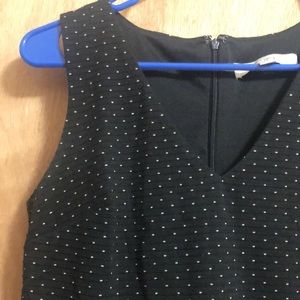 Black polka dot dress